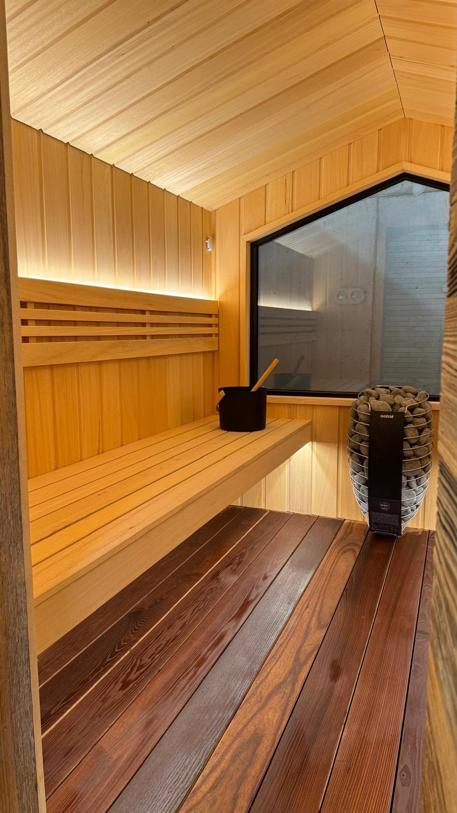 vue intérieure sauna