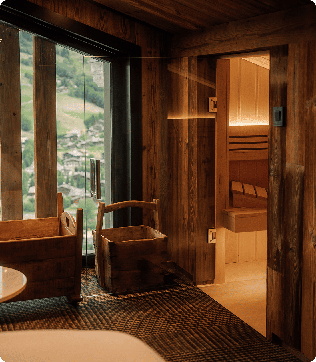sauna dans salle de bain seynod