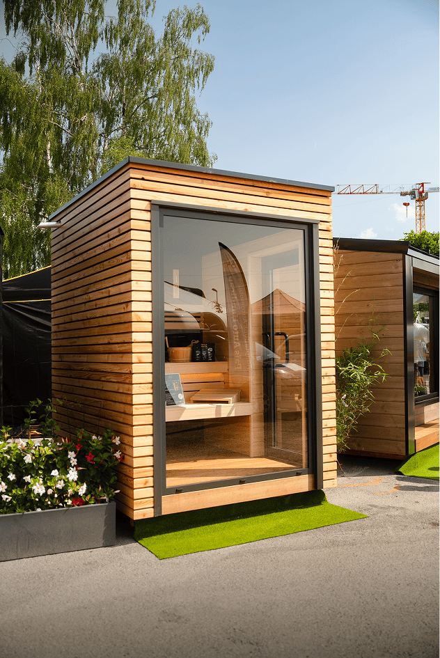 sauna dans jardin haute savoie